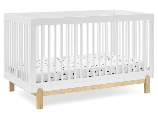 Delta Children Poppy 4-in-1 Convertible Crib, Bianca White/Natural