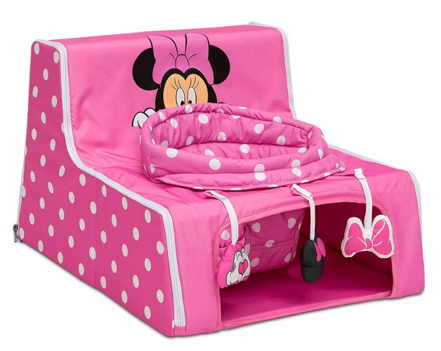 Disney Minnie Mouse Sit N Play Portable Activity Seat for Babies by Delta Children – Floor Seat for Infants